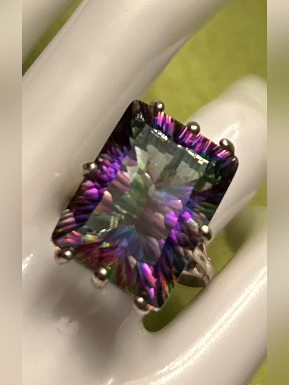 Magnificent Mystic Fire Topaz Ring